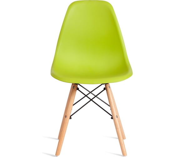 Стул TetChair CINDY (EAMES) (mod. 1801) 4 шт., дерево бук/металл/сиденье пластик, 45x51x82 см, Olive (оливковый) 20659