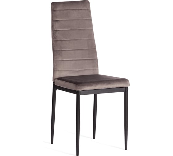 Стул TetChair Easy (mod. 24-1) 4 шт., металл, вельвет, 49x41x98 см, Dark grey (темно-серый) HLR24 / черный 20549