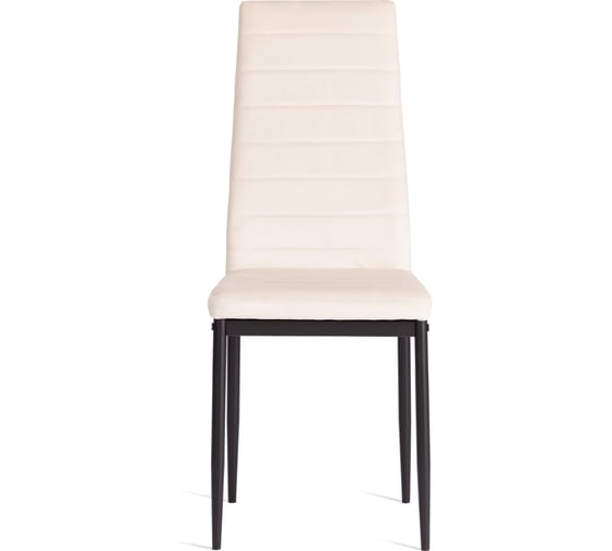 Стул TetChair Easy (mod. 24-1) 4 шт., металл, вельвет, 49x41x98 см, light beige (светло-бежевый) HLR2 / черный 20547