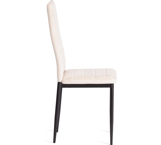 Стул TetChair Easy (mod. 24-1) 4 шт., металл, вельвет, 49x41x98 см, light beige (светло-бежевый) HLR2 / черный 20547