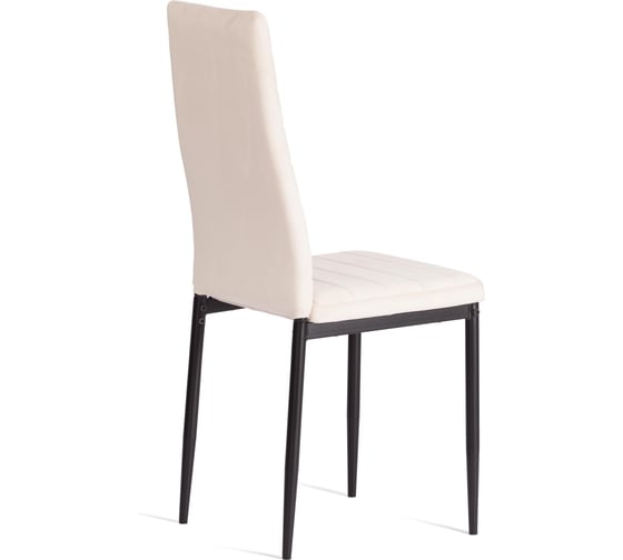 Стул TetChair Easy (mod. 24-1) 4 шт., металл, вельвет, 49x41x98 см, light beige (светло-бежевый) HLR2 / черный 20547