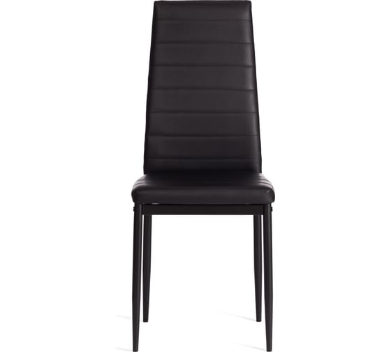 Стул TetChair Easy (mod. 24-1) 4 шт., металл, экокожа, 49x41x98 см, Black (Черный) / Black (Черный) 20545