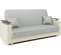 Диван-книжка Шарм Мелодия ДП №2 140 шенил серый и экокожа беж 33070557