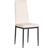 Стул TetChair Easy (mod. 24-1)  1 шт. в упаковке, металл, вельвет, 49x41x98 см, light beige (светло-бежевый) HLR2 / черный 21356