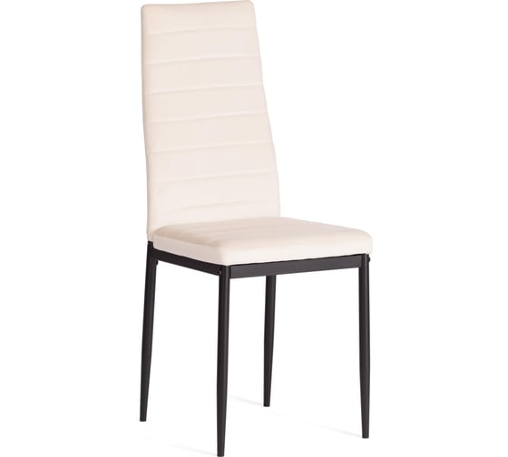 Стул TetChair Easy (mod. 24-1)  1 шт. в упаковке, металл, вельвет, 49x41x98 см, light beige (светло-бежевый) HLR2 / черный 21356 1