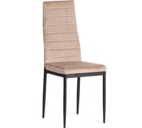 Стул TetChair Easy (mod. 24-1) 1 шт. в упаковке, металл, вельвет, 49x41x98 см, Beige (бежевый) HLR8 / черный 21354