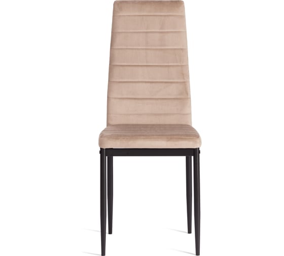 Стул TetChair Easy (mod. 24-1)  1 шт. в упаковке, металл, вельвет, 49x41x98 см, Beige (бежевый) HLR8 / черный 21354