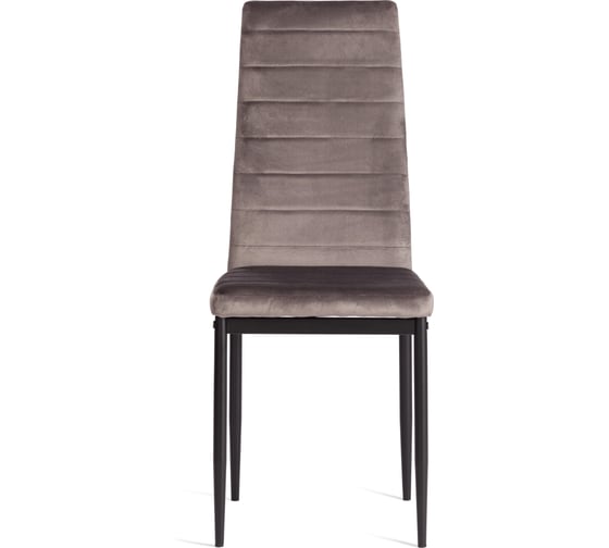 Стул TetChair Easy (mod. 24-1)  1 шт. в упаковке, металл, вельвет, 49x41x98 см, Dark grey (темно-серый) HLR24 / черный 21355