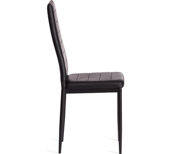 Стул TetChair Easy (mod. 24-1)  1 шт. в упаковке, металл, экокожа, 49x41x98 см, Black (Черный) / Black (Черный) 21358