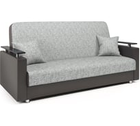 Диван-книжка Шарм Мелодия ДП №2 140 шенилл серый и экокожа шоколад 104210031