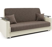 Диван-книжка Шарм Мелодия ДП №2 140 Корфу коричневый и экокожа беж 104210028