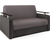 Диван-кровать Шарм 100 рогожка латте и экокожа шоколад 33070308