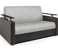 Диван-кровать Шарм 100 экокожа шоколад и серый шенилл 33070317