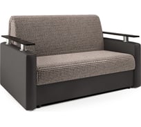 Диван-кровать Шарм 140 Корфу коричневый и экокожа шоколад 33070350