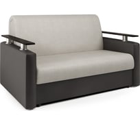 Диван-кровать Шарм 140 экокожа шоколад и шенилл беж 33070024