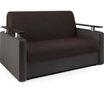 Диван-кровать Шарм 140 рогожка шоколад и экокожа шоколад 33070354