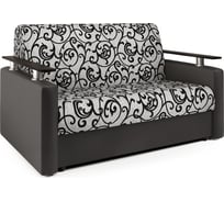 Диван-кровать Шарм 140 экокожа шоколад и узоры 33070362