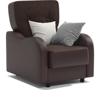 Кресло для отдыха Шарм Классика В шоколадная рогожка и экокожа 170522365