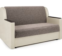 Диван-кровать Шарм Аккорд Д 140 Корфу коричневый и экокожа беж 33070064