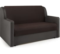 Диван-кровать Шарм Аккорд Д 140 рогожка шоколад и экокожа шоколад 33070069