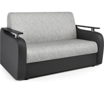 Диван аккордеон Шарм Гранд Д 120 экокожа черная и серый шенилл 33070405
