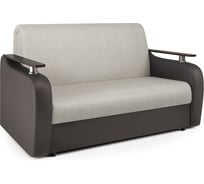 Диван аккордеон Шарм Гранд Д 120 экокожа шоколад и шенилл бежевый 33070409