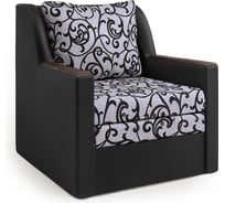 Кресло-кровать Шарм Соло экокожа черный и узоры 1006038