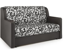 Диван-кровать Шарм Аккорд Д 100 экокожа шоколад и узоры 33070037