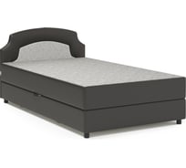 Кровать Шарм 140 экокожа шоколад и серый шенилл 104210622