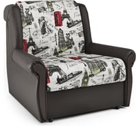 Кресло-кровать Шарм Аккорд М 60 велюр Париж и экокожа шоколад 170522062