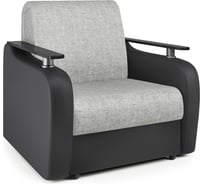 Кресло-кровать Шарм Гранд Д 80 экокожа черная и серый шенилл 170522163