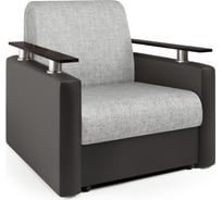 Кресло-кровать Шарм 70 экокожа шоколад и серый шенилл 170522295