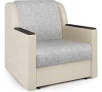 Кресло-кровать Шарм Аккорд Д экокожа беж и серый шенилл 33070648