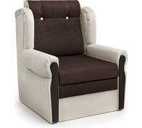 Кресло-кровать Шарм Классика М экокожа беж и рогожка 3103021