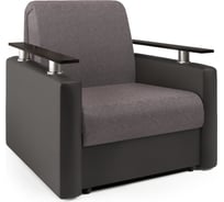 Кресло-кровать Шарм 80 рогожка латте и экокожа шоколад 170522305