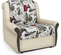 Кресло-кровать Шарм Аккорд М 80 велюр Париж и экокожа беж 170522081