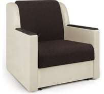 Кресло-кровать Шарм Аккорд Д рогожка шоколад и экокожа беж 33070642