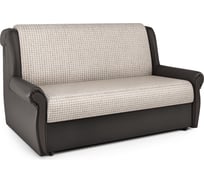 Диван-кровать Шарм Аккорд М 100 Корфу бежевый и экокожа, шоколад 33070004