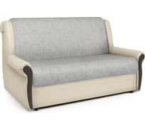 Диван-кровать Шарм Аккорд М 120 экокожа, бежевый и серый шенилл 33070123