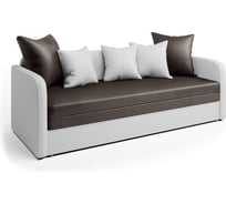 Софа Шарм Трио экокожа, белая и шоколад 1006022