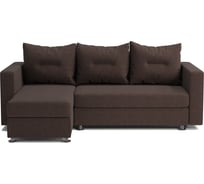 Угловой диван Шарм Ария левый, рогожка, шоколад 190422122