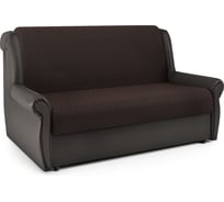 Диван-кровать Шарм Аккорд М 140 рогожка, шоколад и экокожа, шоколад 33070135