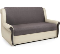 Диван-кровать Шарм Аккорд М 100 рогожка, латте и экокожа, бежевый 33070098