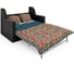 Диван-кровать Шарм Дуэт экокожа, черный и серая рогожка 1606009 5