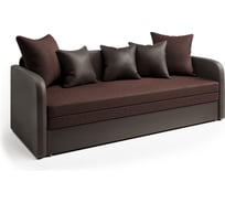 Софа Шарм Трио экокожа, шоколад и шоколадная рогожка 1006016
