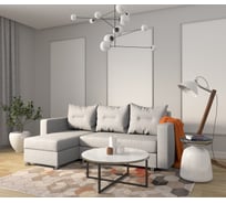 Угловой диван Шарм Ария левый, серый 11122123