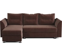 Угловой диван Шарм Ария Скала левый, велюр, Дрим шоколад 170523349