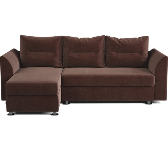 Угловой диван Шарм Ария Скала левый, велюр, Дрим шоколад 170523349 1