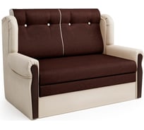 Диван-кровать Шарм Классика 2М экокожа, бежевый и рогожка 28030021