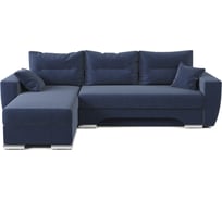 Угловой диван Шарм ЕвроШаг левый, велюр, Ультра миднайт 170523580